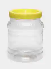 Желтый банка-ёмкость для сыпучих продуктов, с винтовой крышкой, 1.5 л