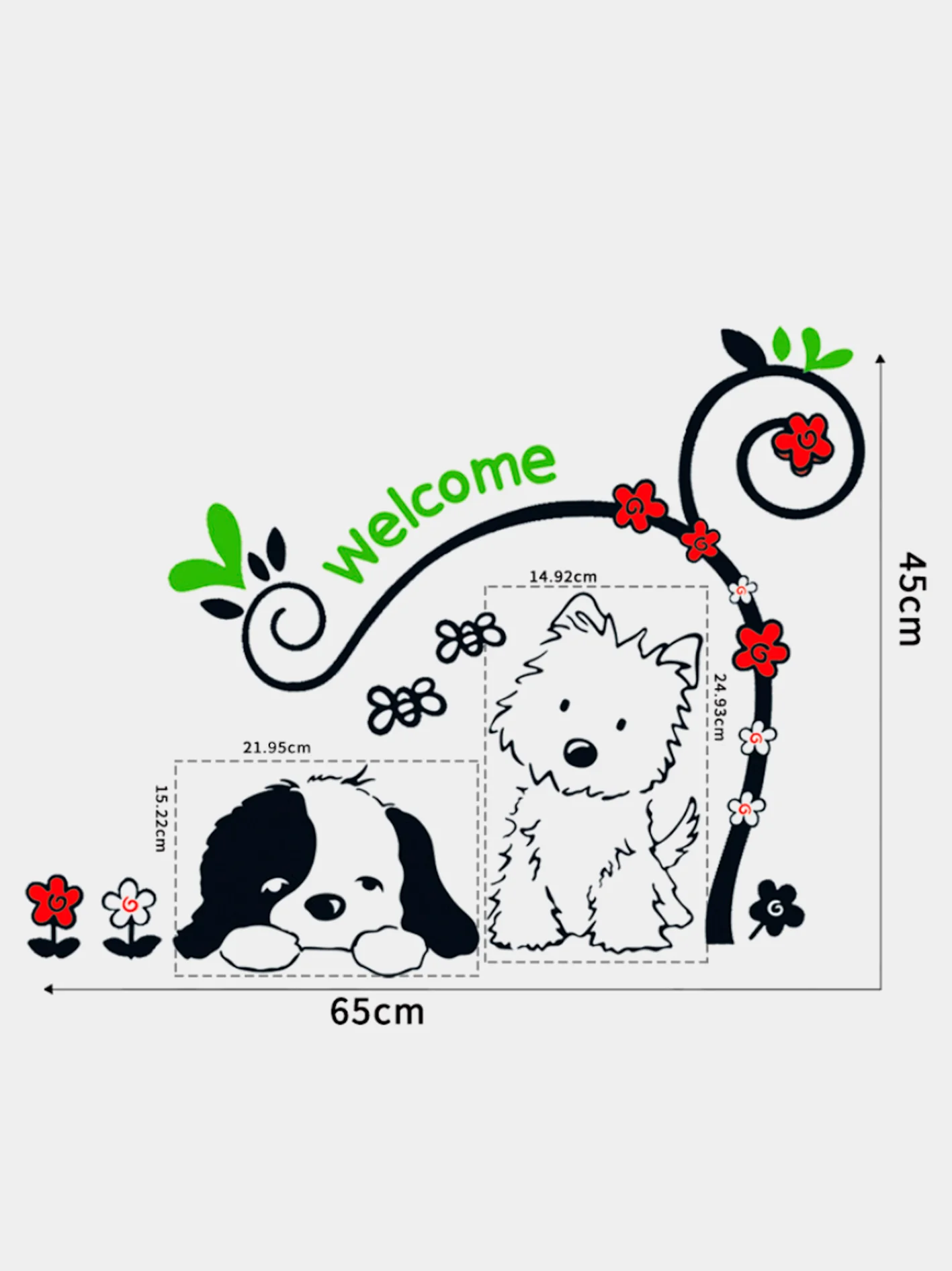Интерьерные наклейки "Welcome", самоклеящиеся