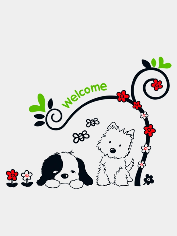 Интерьерные наклейки "Welcome", самоклеящиеся
