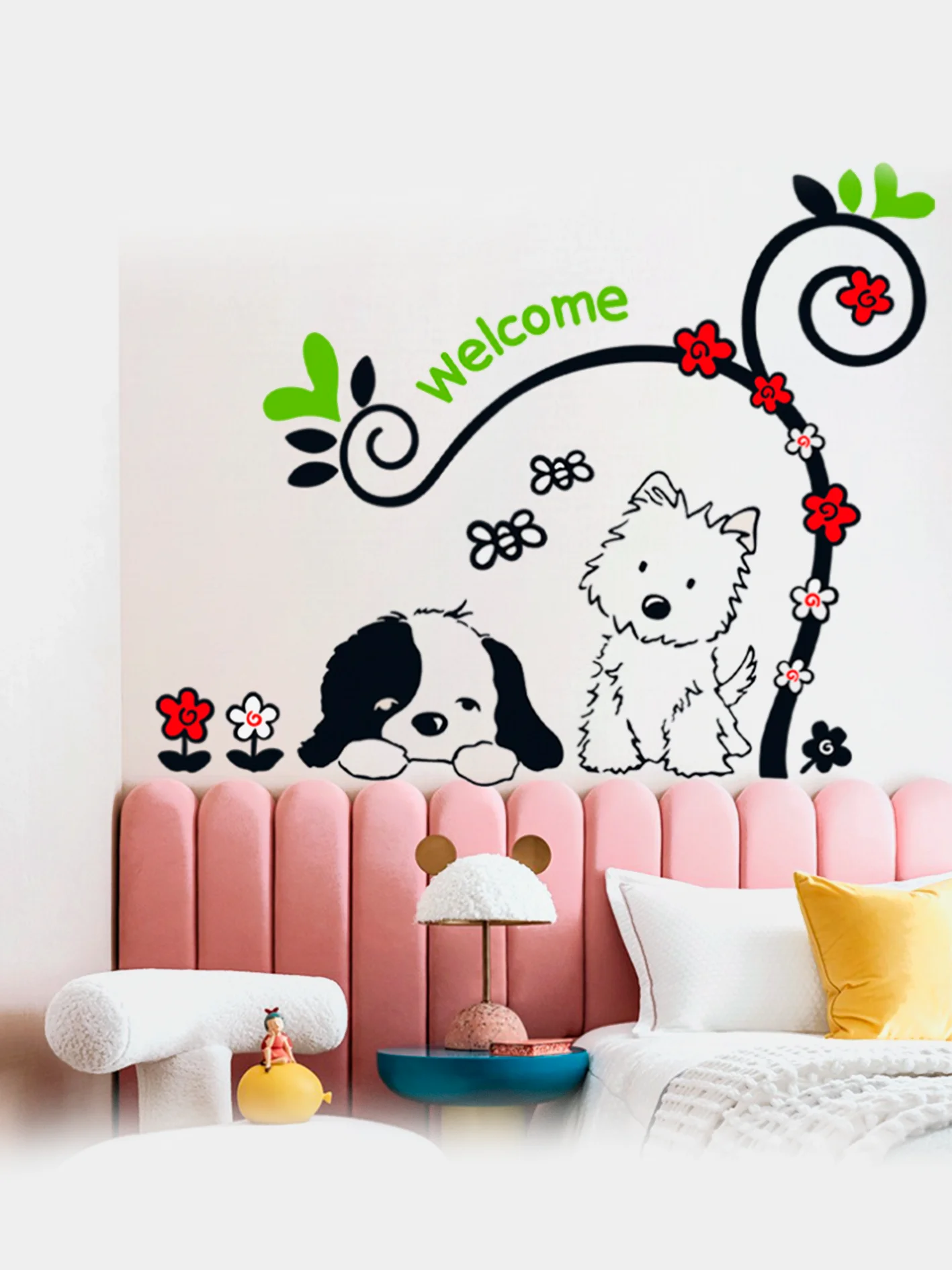Интерьерные наклейки "Welcome", самоклеящиеся