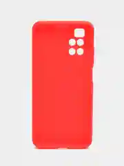 Красный чехол силиконовый для Xiaomi Redmi 10 (Сяоми Редми 10), прозрачный