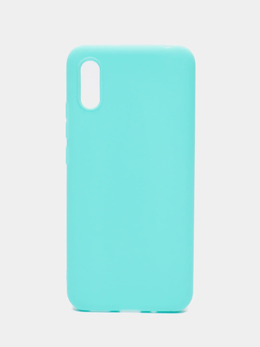 Бирюзовый силиконовый чехол для Xiaomi Redmi 9A (Сяоми Редми 9А), прозрачный