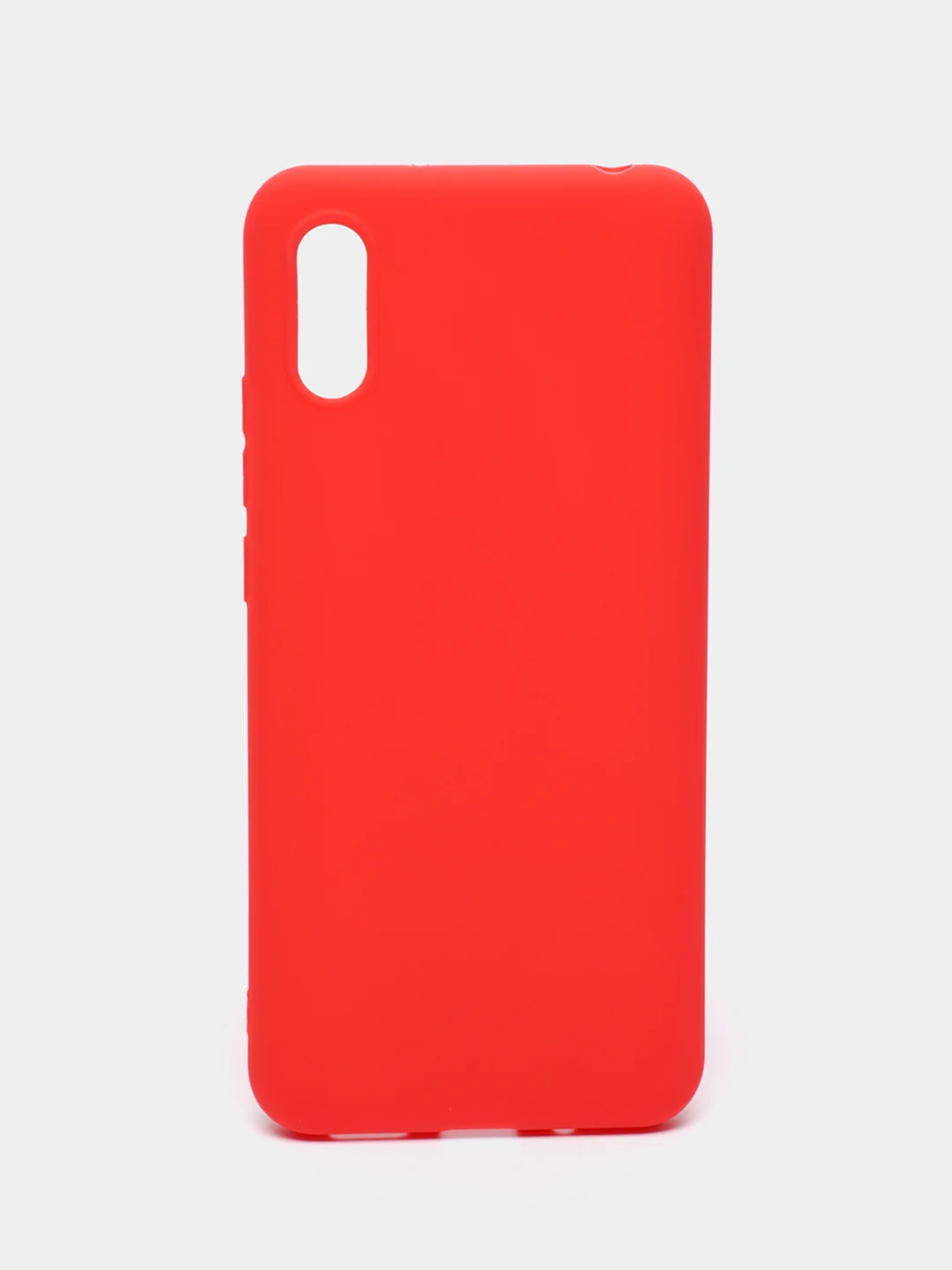 Красный силиконовый чехол для Xiaomi Redmi 9A (Сяоми Редми 9А), прозрачный