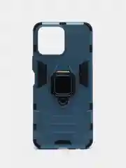 Синий меланж чехол противоударный на Honor X8, с кольцом-держателем