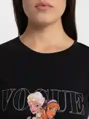 Черный женская футболка с принтом 100% хлопок