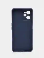Темно-синий чехол для Realme C35 (Реалми С35), силиконовый, матовый