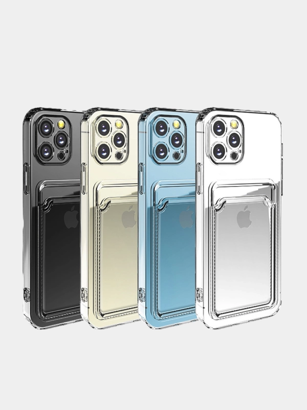 Чехол с карманом для карт iPhone 11, 12, 13, 14, Pro, Pro Max, айфон