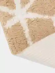 Бежевый коврик для ванной, 50 x 80 см, микрофибра