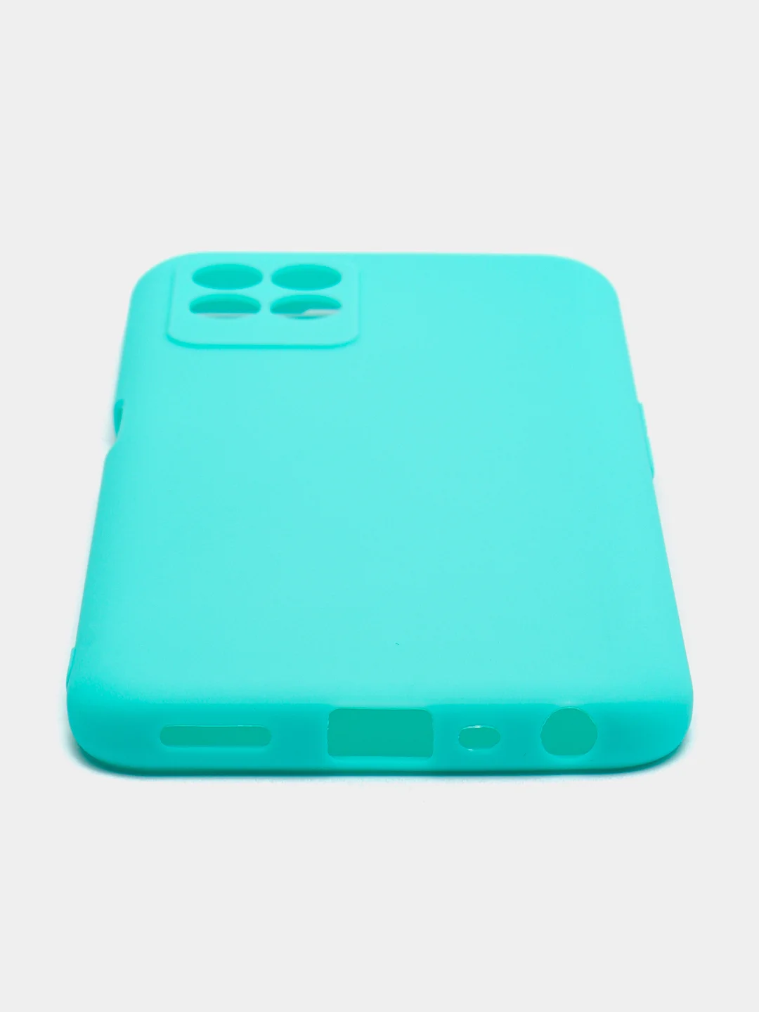Бирюзовый чехол для Realme 8i, Narzo 50 (Реалми 8I, Нарзо 50) силиконовый, матовый