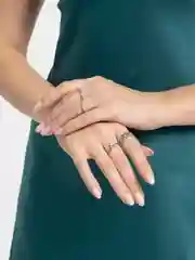 Серебряный набор из 5 колец