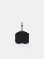 Черный переходник 3.5 мм штекер Jack: на 2 гнезда RCA, на 2 гнезда 3,5 мм Jack