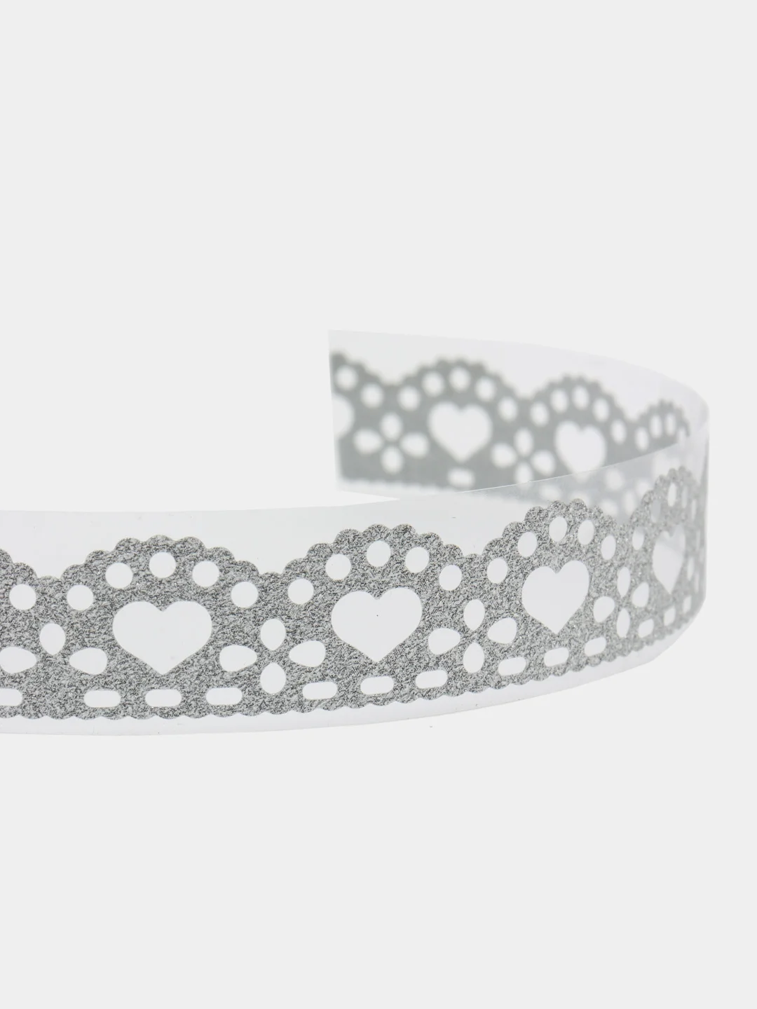 Серебряный клейкая декоративная ажурная лента, 1,5 см х 1 м