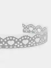 Серебряный клейкая декоративная ажурная лента, 1,5 см х 1 м