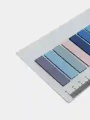 Ледяной цветной самоклеящийся блок, с линейкой, 10 цветов, 1,2 х 4,5 см