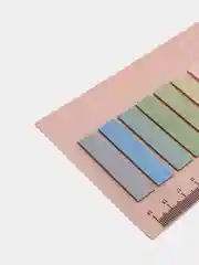 Карамельный цветной самоклеящийся блок, с линейкой, 10 цветов, 1,2 х 4,5 см