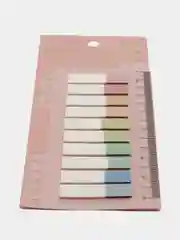 Коралловый цветной самоклеящийся блок, с линейкой, 10 цветов, 1,2 х 4,5 см