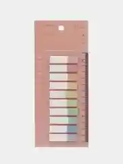 Коралловый цветной самоклеящийся блок, с линейкой, 10 цветов, 1,2 х 4,5 см