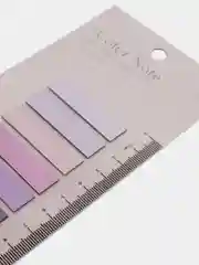 Лавандовый цветной самоклеящийся блок, с линейкой, 10 цветов, 1,2 х 4,5 см
