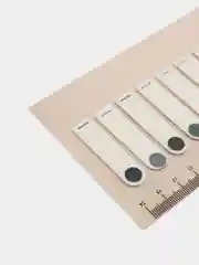 Кремовый цветной самоклеящийся блок, с линейкой, 10 цветов, 1,2 х 4,5 см