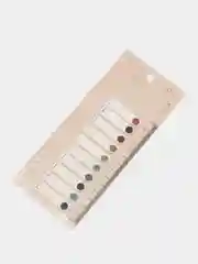 Кремовый цветной самоклеящийся блок, с линейкой, 10 цветов, 1,2 х 4,5 см