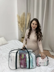 Сумка дорожная, в роддом, средняя 32*23*20, белая