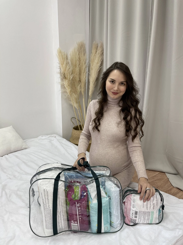 Сумка дорожная, в роддом, средняя 32*23*20, белая
