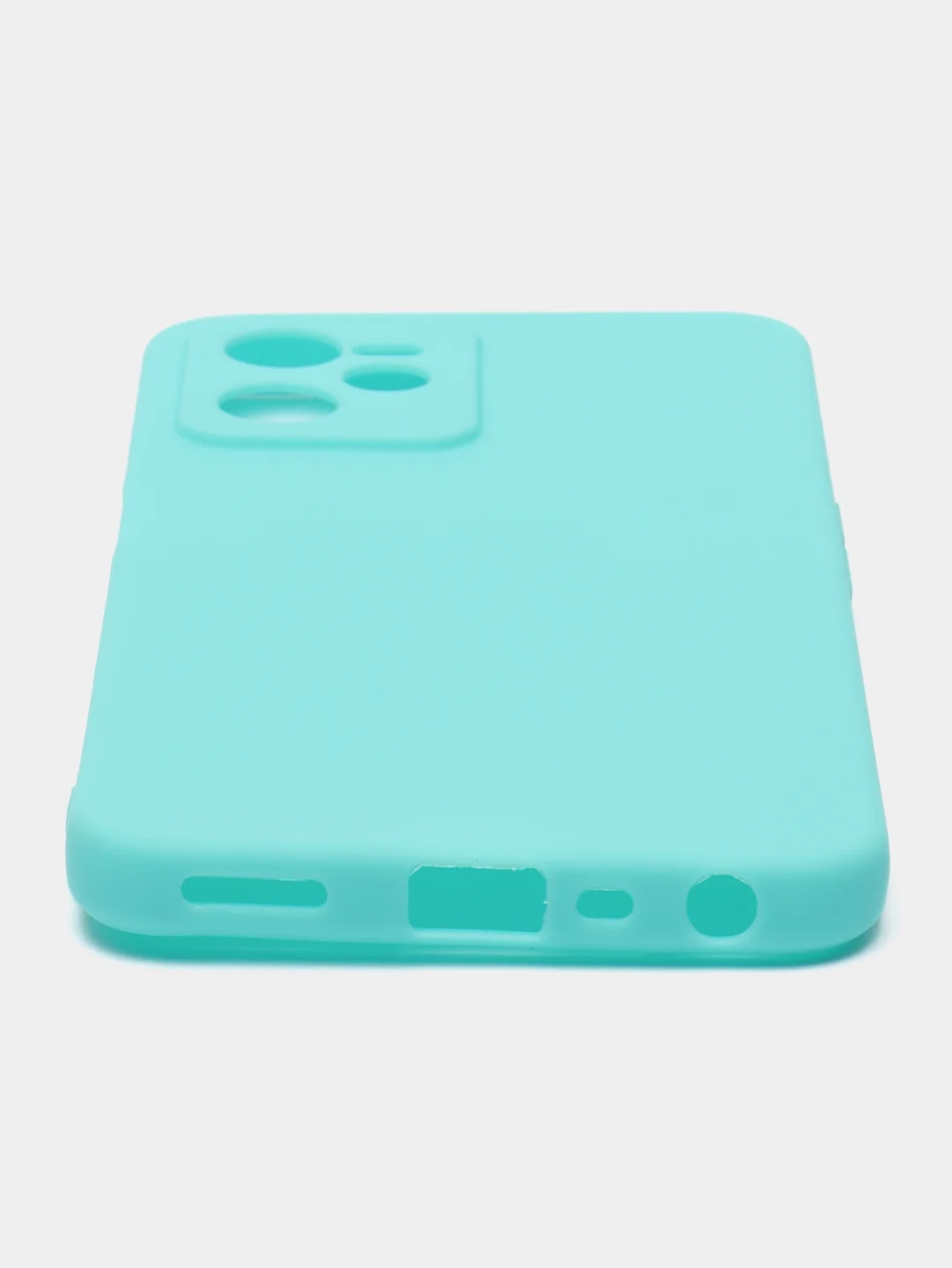 Бирюзовый чехол для Realme C35 (Реалми С35), силиконовый, матовый