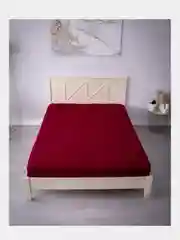 Бордовый комплект постельного белья, однотонный, бязь 1,5/2/2-спальный, с евро простыней, евро, семейный