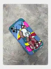 Синий чехол для iPhone 11 KAWS