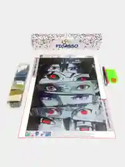 Черный алмазная мозаика "Аниме", 30 х 40 см, без подрамника