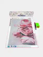 Алмазная мозаика "Цветы пионы", 30 х 40 см, без подрамника