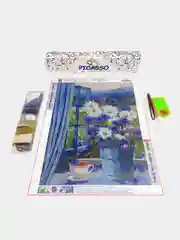 Алмазная мозаика "Цветы", 30 х 40 см, без подрамника