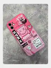 Розовый чехол для iPhone 11 KAWS
