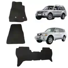 Черный автомобильные 3D-коврики EVA / ЕВА /ЭВА Mitsubishi Pajero 3 и 4 / Митсубиши Паджеро  3 и 4