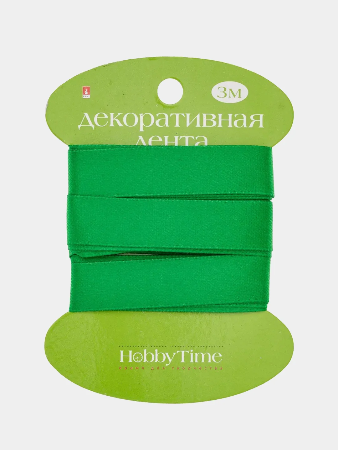 Зеленый декоративная лента, атласная, набор 3, 3 м