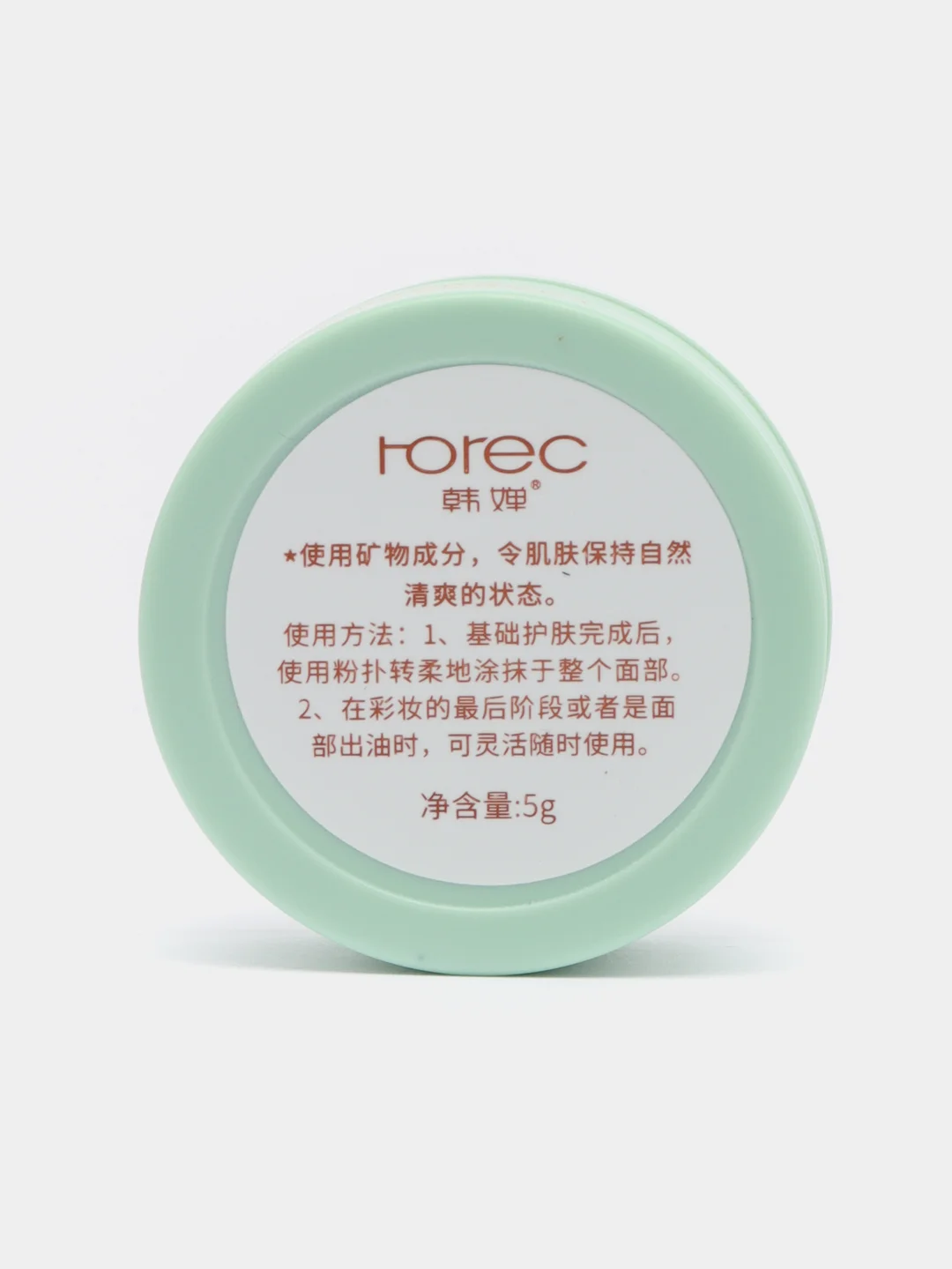Минеральная рассыпчатая пудра для лица Rorec No-Sebum, бесцветная, 5 г