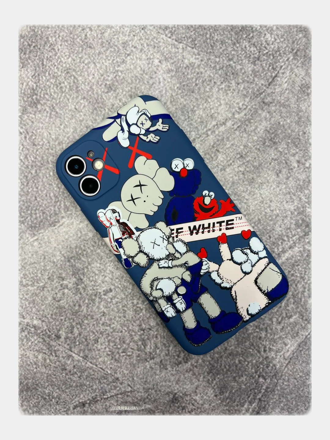 Синий меланж чехол Kaws для iPhone 12 Pro Max