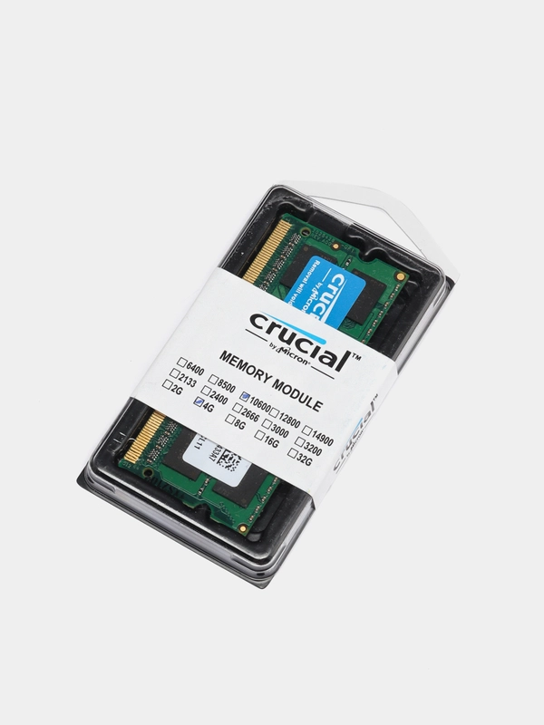 Оперативная память для ноутбука Crucial DDR3L 4 ГБ 1333 MHz SO-DIMM PC3-10600U 1 x 4 гб