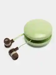 Зеленый наушники с микрофоном вакуумные L-1