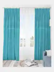 Бирюзовый шторы Homey канвас, два полотна, 150*270