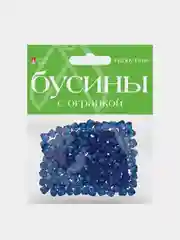 Темно-синий бусины полупрозрачные, с огранкой