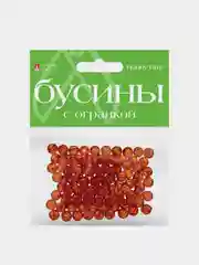 Оранжевый бусины полупрозрачные, с огранкой