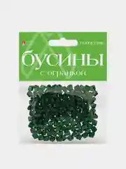 Лесной зеленый бусины полупрозрачные, с огранкой