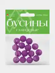 Фиолетовый бусины круглые глянцевые, 16 мм