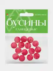 Розовый бусины круглые глянцевые, 16 мм