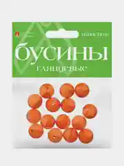 Оранжевый бусины круглые глянцевые, 16 мм