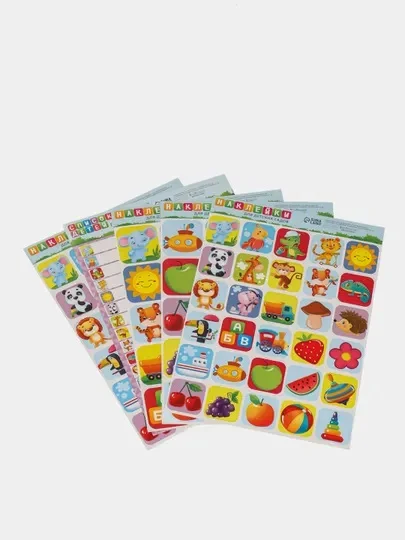Голубой наклейки для шкафчиков, кроваток и стульчиков, 5 листов
