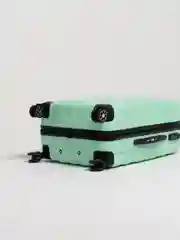 Мятный пластиковый чемодан Kartex 0204