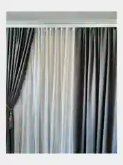 Тёмно-серый шторы Homey канвас, два полотна, 150*270