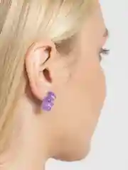Фиолетовый серьги "Мармеладные мишки"
